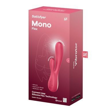 Смарт вибратор-кролик Satisfyer Mono Flex Red, 2 мотора, управление через интернет SO3900 фото
