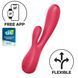 Смарт вибратор-кролик Satisfyer Mono Flex Red, 2 мотора, управление через интернет SO3900 фото 1