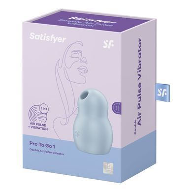 Вакуумний стимулятор з вібрацією Satisfyer Pro To Go 1 Blue SO7798 фото