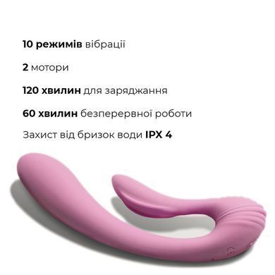 Вібратор Adrien Lastic G-wave вагінально-кліторальний, 2 мотори, універсальний AD10891 фото