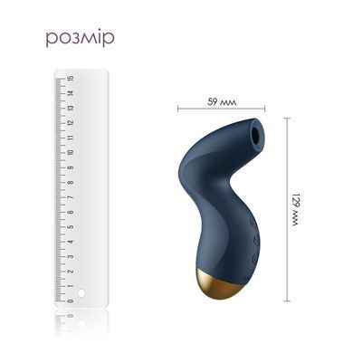 Вакуумный клиторальный стимулятор Svakom Pulse Pure Navy Blue, 5 режимов, 5 интенсивностей в каждом SO6994 фото