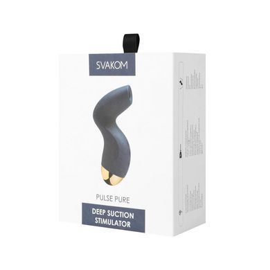 Вакуумный клиторальный стимулятор Svakom Pulse Pure Navy Blue, 5 режимов, 5 интенсивностей в каждом SO6994 фото