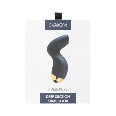 Вакуумный клиторальный стимулятор Svakom Pulse Pure Navy Blue, 5 режимов, 5 интенсивностей в каждом SO6994 фото