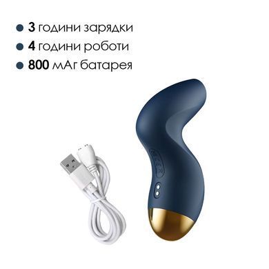 Вакуумный клиторальный стимулятор Svakom Pulse Pure Navy Blue, 5 режимов, 5 интенсивностей в каждом SO6994 фото