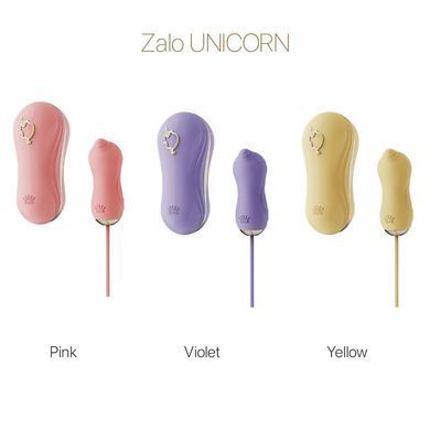 Набір 2в1 Zalo &mdash; UNICORN Violet, віброяйце + вакуумний стимулятор SO6685 фото