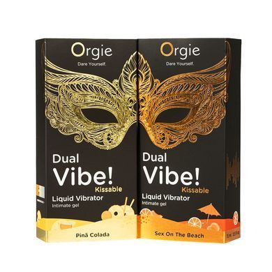 Жидкий вибратор Orgie Dual Vibe! Pina Colada Kissable Liquid Vibrator, 15 мл SX1498 фото