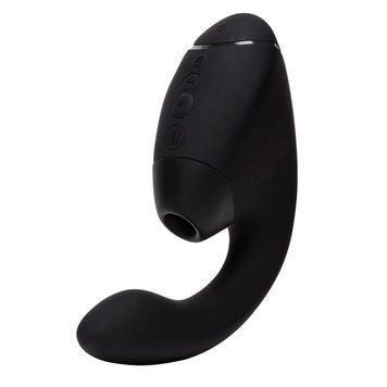 Подвійний вакуумний кліторальний стимулятор з вібрацією Womanizer Next Duo - Black SX3866 фото