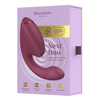 Двойной вакуумный клиторальный стимулятор с вибрацией Womanizer Next Duo - Dusky Pink SX3868 фото
