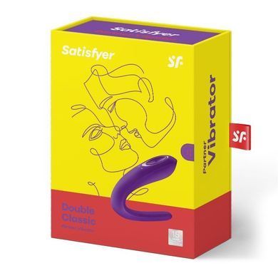 Вибратор для пар Satisfyer Double Classic Violet с одним моторчиком SO1235 фото
