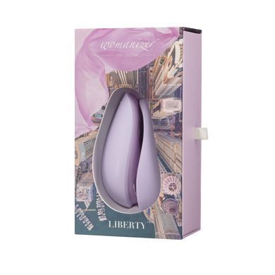 Вакуумний кліторальний стимулятор Womanizer Liberty Lilac, магнітна кришка, 2 насадки SO8746 фото